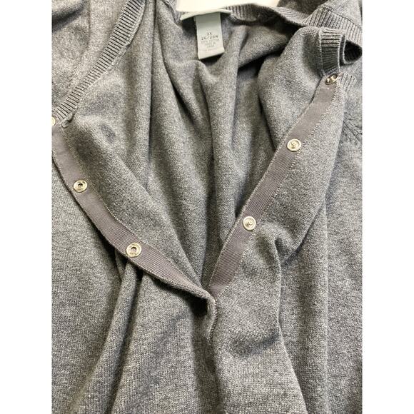 Catherines Soft Pearl Snap Front Cardigan Sweater Womens Plus Sz 3X Grey 26/28W - Picture 6 of 7
